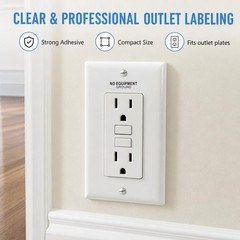 96Pcs NO Equipment Ground Protected Outlet Receptacle Stickers, Small 0.25 x …