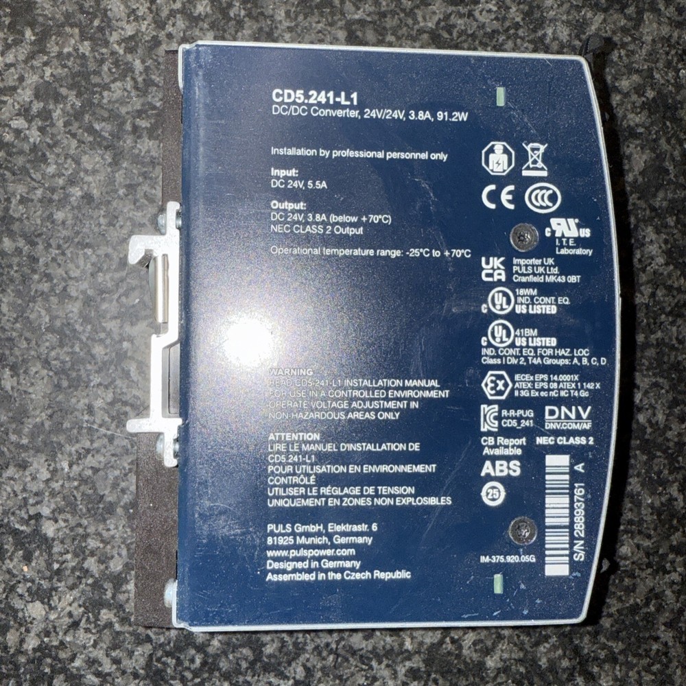 PULS CD5.241-L1 DC/DC Converter – High-Efficiency Power Supply
