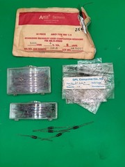 Lot of Vintage Electronic Components Resistors Diodes LEDs Airco RE