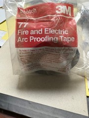 Scotch 77 Black Fire Retardant Electric Arc Proofing Tape 3″ x 20′