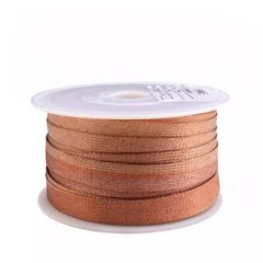 2-28mm Braided Ground Strap Copper Flat Braid Shielding Sleeve SingleWire 0.12mm