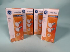 Four Packs 2 ea. 45W GE Soft White Indoor Floodlights 310 Lumens – 8 bulbs