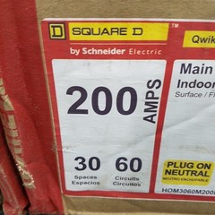 Square D HOM3060M200PQCVP Load Center, 200A, 120/240V – NEW