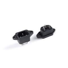 IEC Power Socket Connector AC 250V 10A Male Female Plug Jack 3 Pin PCB Panel