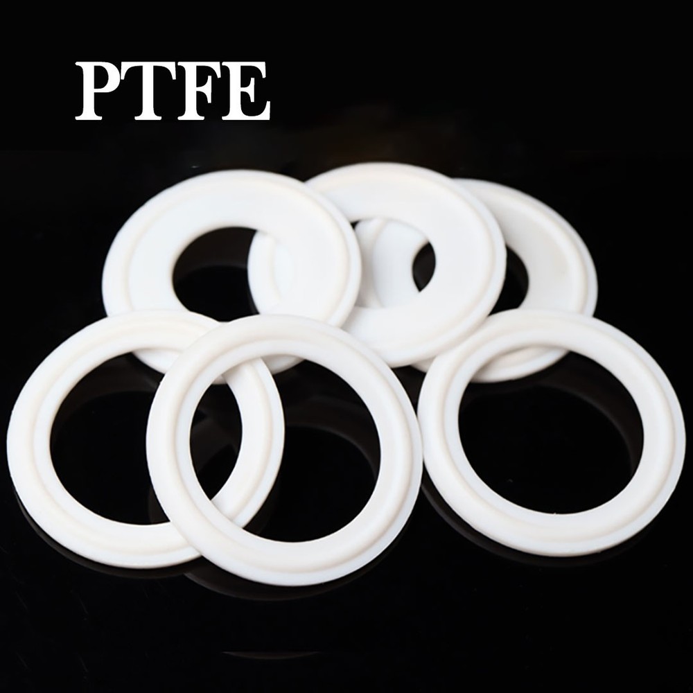Silicone / PTFE Sanitary Clamp Gasket ID 15-197mm Tri Clamp Ferrule Pipe Fitting