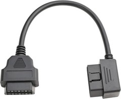 1ft 30cm Right Angle OBD2 OBD-II 16 Pin Male to Female Diagnostic Extension Cabl