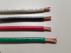 150′ EA THHN THWN 6 AWG GAUGE BLACK WHITE RED GREEN STRANDED COPPER WIRE