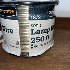 NEW Cerrowire SPT-2 Lamp Wire 250 ft. 18-2 CLEAR/SILVER