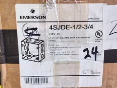 2 pcs Emerson Appleton 4SJDE-1/2-3/4, 4-11/16″, 1/2 & 3/4 KO, Extension Ring