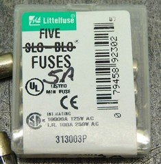 Littelfuse 313003P Glass Cartridge Fuse 250V 5A Lot of Twenty-Eight (28)