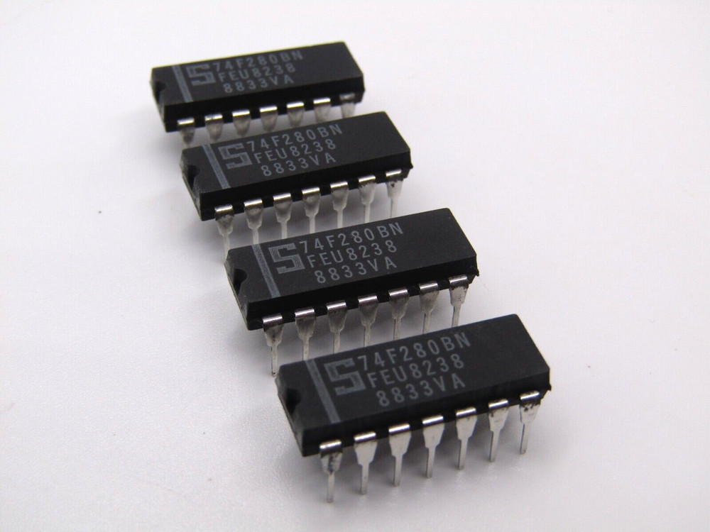 ( 4 PCS ) 74F280BN Signetics 9-BIT PARITY GENERATOR / CHECKER NOS