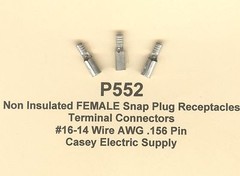 100 Non Insulated Snap Plug Terminal #16-14 Wire .156 50 Male & 50 Female MOLEX