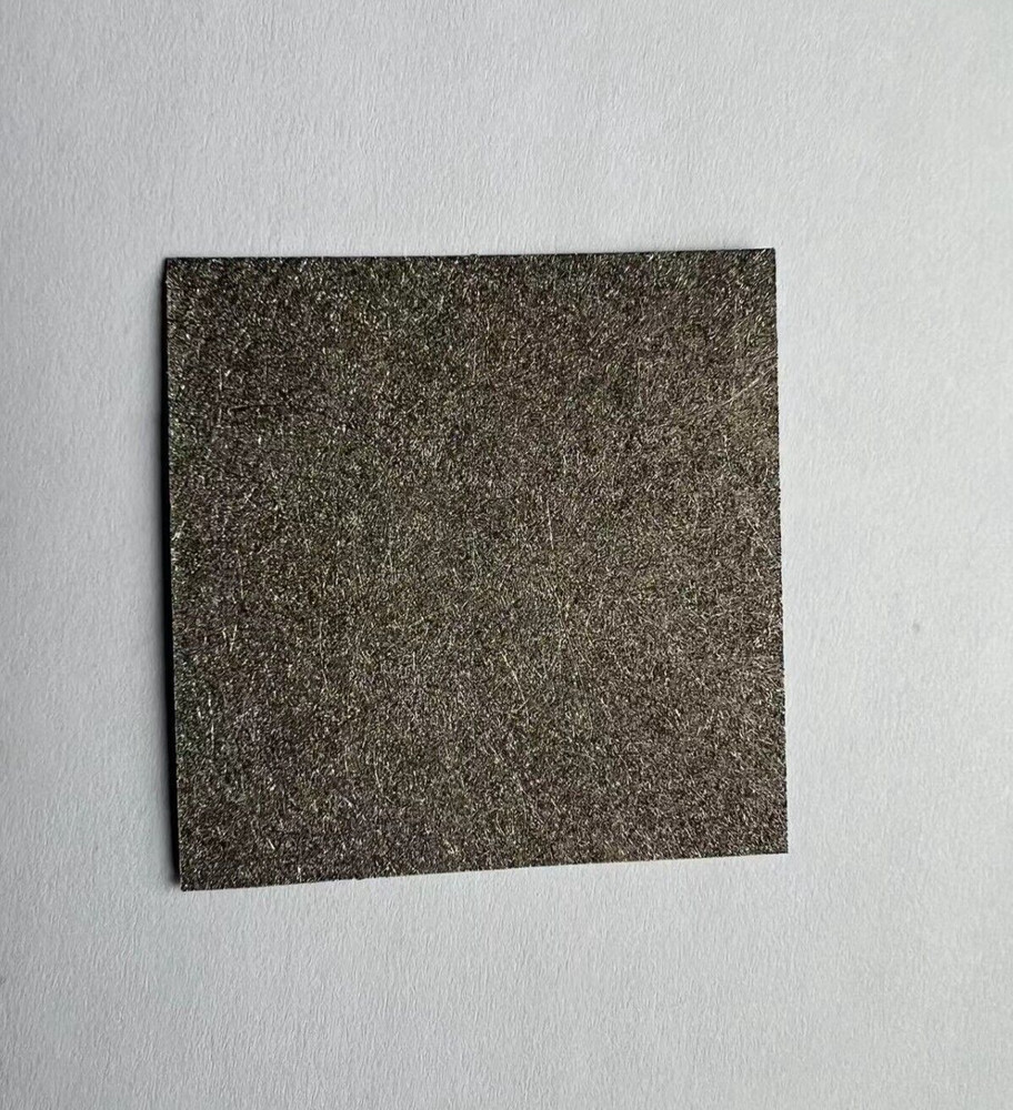 High Porosity titanium fiber felt 100*100*0.25mm coated 0.5um platinum plating