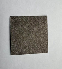 High Porosity titanium fiber felt 100*100*0.25mm coated 0.5um platinum plating