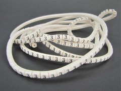 (500x) Wieland Size 22, Number 3 Slip On Wire Marker, .045″ to .065″ OD Z Type