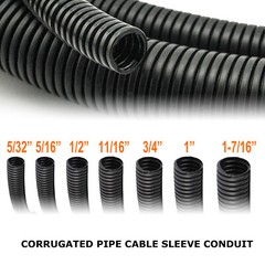 Split Wire Loom Conduit Tube For Automotive/Home Wire Protector Harness Wrap Lot