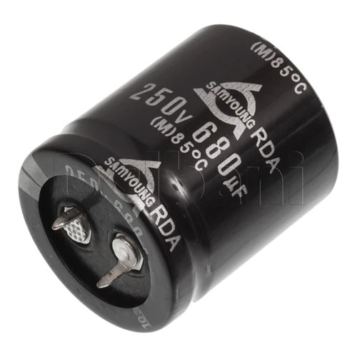 250V 680uF 30x35mm 85C Snap In Capacitor Samyoung