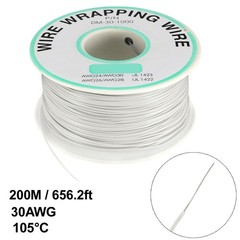 Wrapping Wire Tin Plated Copper Wire P/N DM-30-1000 30 AWG 200M Length White