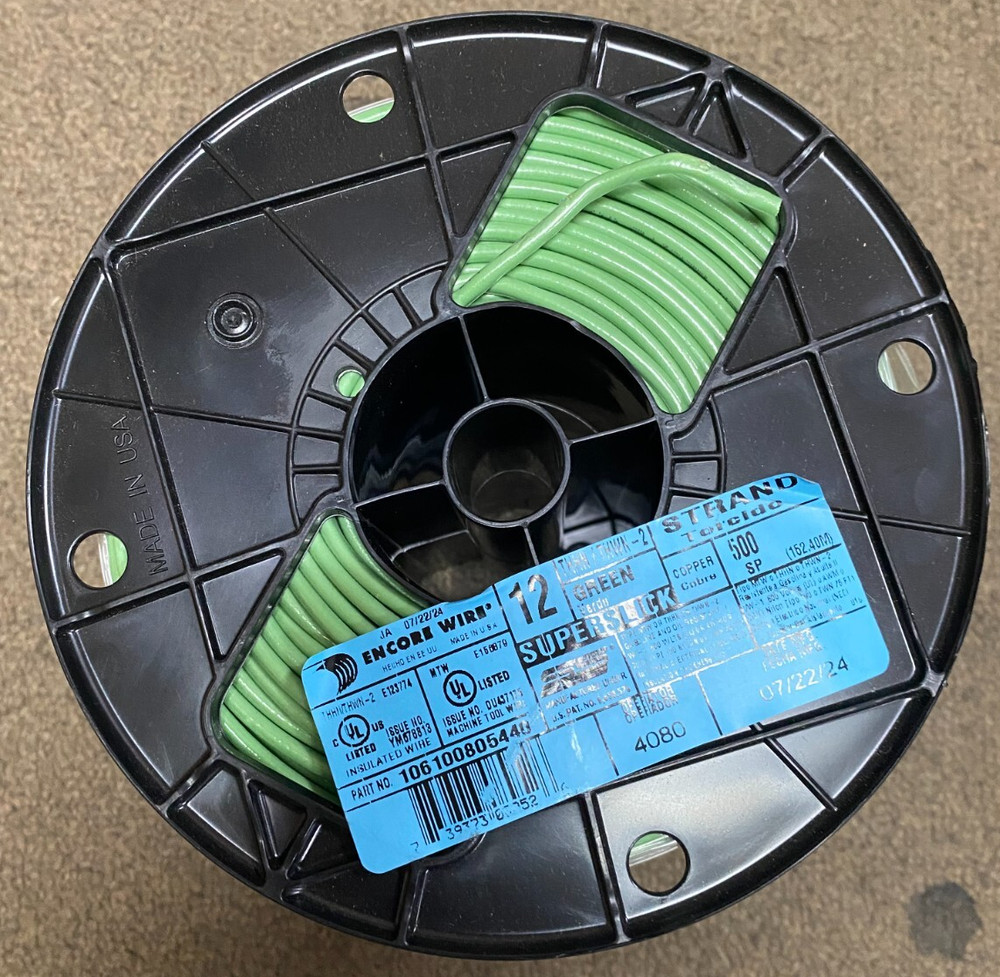Encore Wire Green 12awg 500ft 1c Thhn/thwn-2 copper Super Slick