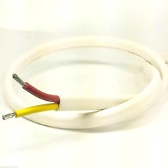 12/2 AWG Gauge Marine Grade Wire, Boat Cable, Tinned Copper, Flat Red/Yellow