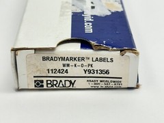 Brady WM-K-O-PK Vinyl Cloth Wire Marker 112424 LOT OF 25 SHEETS