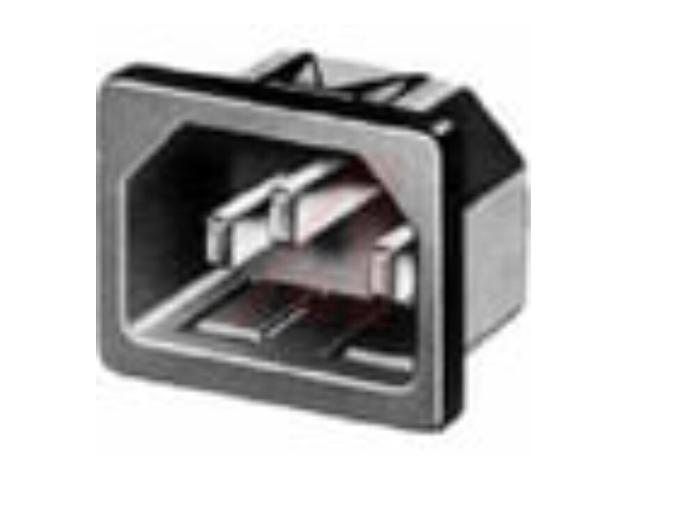 SCHURTER – 6100.4115 – APPLIANCE INLET, IEC POWER ENTRY, PLUG, 15A, 50 PACK