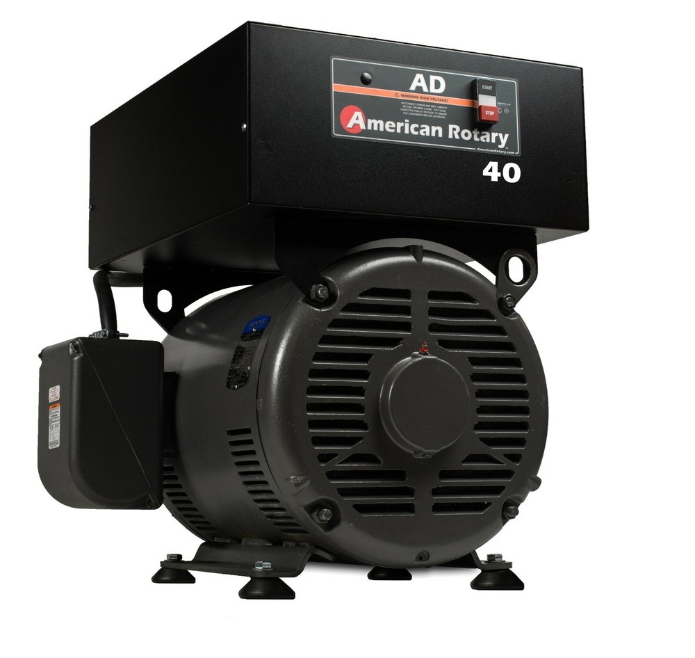 Heavy Duty Rotary Phase Converter AD40F – 40 HP Floor Unit Digital Controls CNC