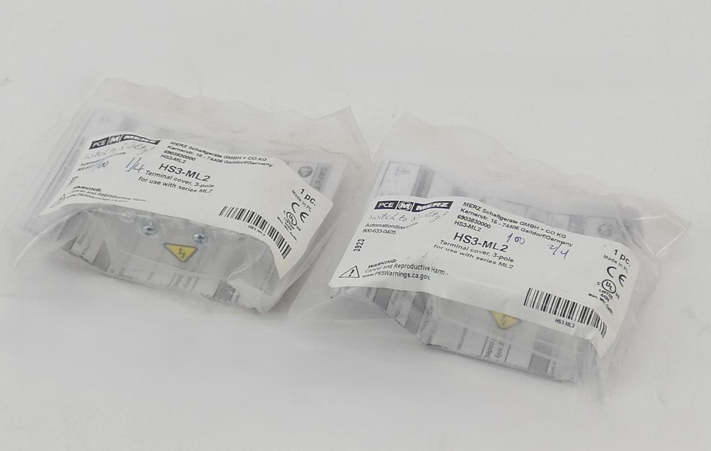 *Lot of 2* PCE Merz HS3-ML2 3P Terminal Cover – NEW Surplus!
