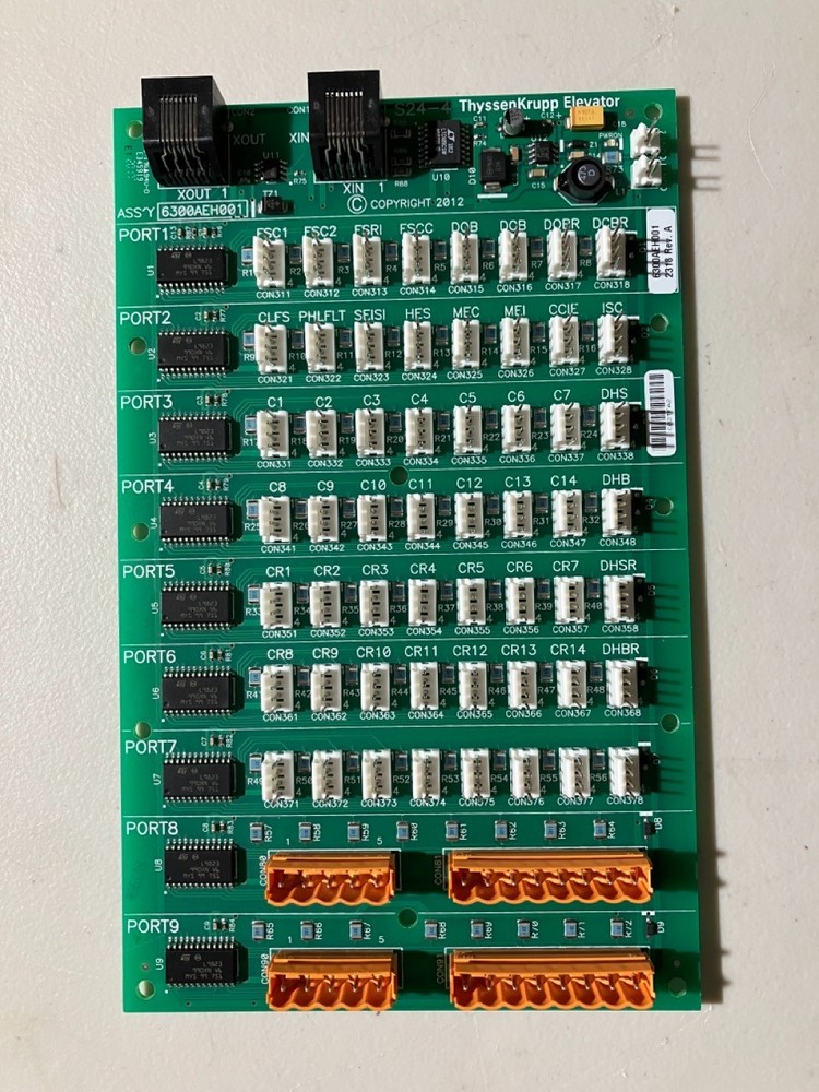 ThyssenKrupp S24-4 Interface Board 6300AEH001 New. Working. Free Shipping.