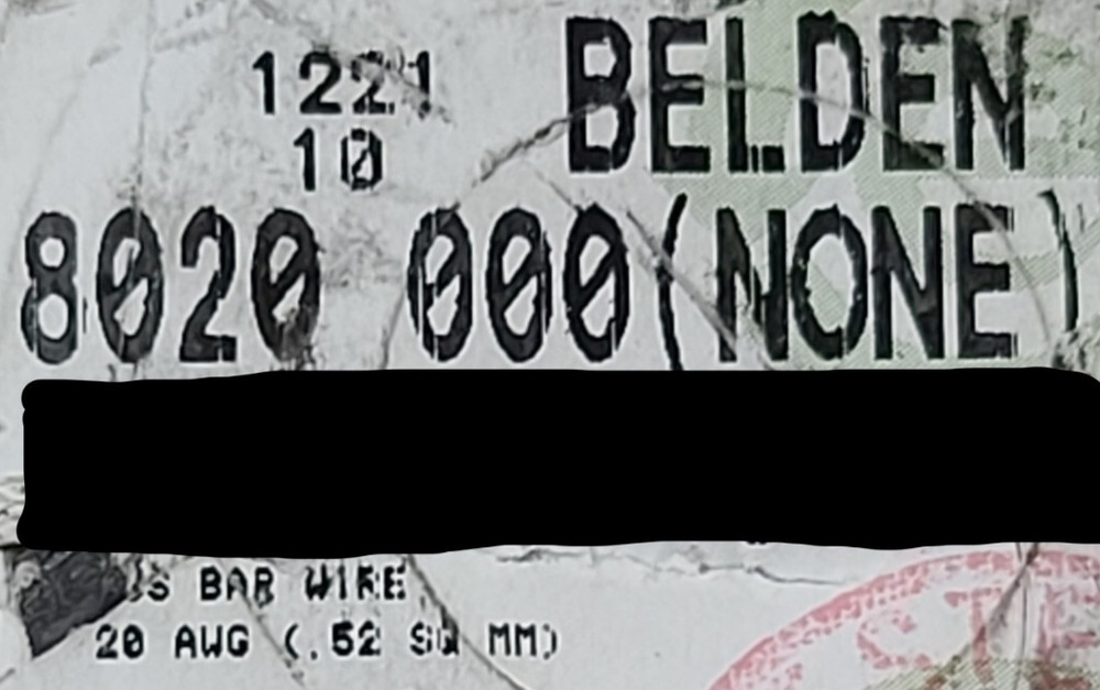 Belden 8020 #20awg Solid Tinned Copper Bus Bar Wire /25ft