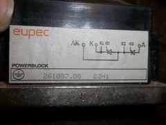 EUPEC 261087.08 23H1 POWER BLOCK TT250N THYRISTOR (C5)
