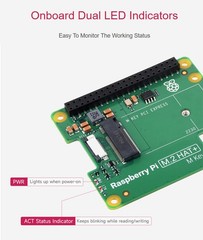 Official Pi PCIe to M.2 HAT for Raspberry 5, + HAT+ Board Only