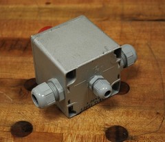 Telemecanique Control Station Enclosure 3 in x 3-1/8 in, Momentary E-Stop Button
