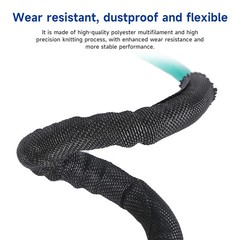 Split Loom Braided Cable Sleeve Tube Wire Wrap Organizer Cord Protector Lot