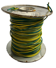 BOAT CABLE 16AWG, 26/30T, UL-1015 Hook-Up, 600V, DK Green/ Yellow, 75ft, F16032