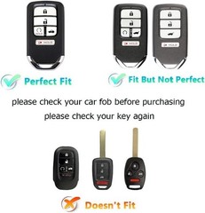 Smart Key Fob Cover Compatible with 2015-2022 Honda Accord Civic CRV CR-Z Fit In