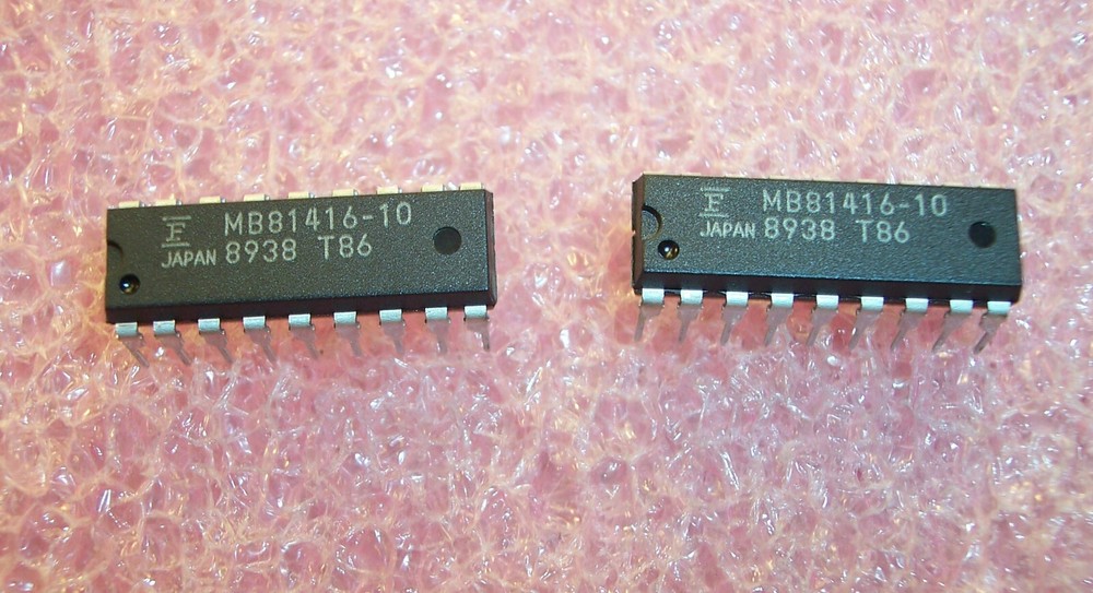 QTY (88) MB81416-10P FUJITSU 18 PIN DIP 16Kx4 DRAM NOS 4 TUBES