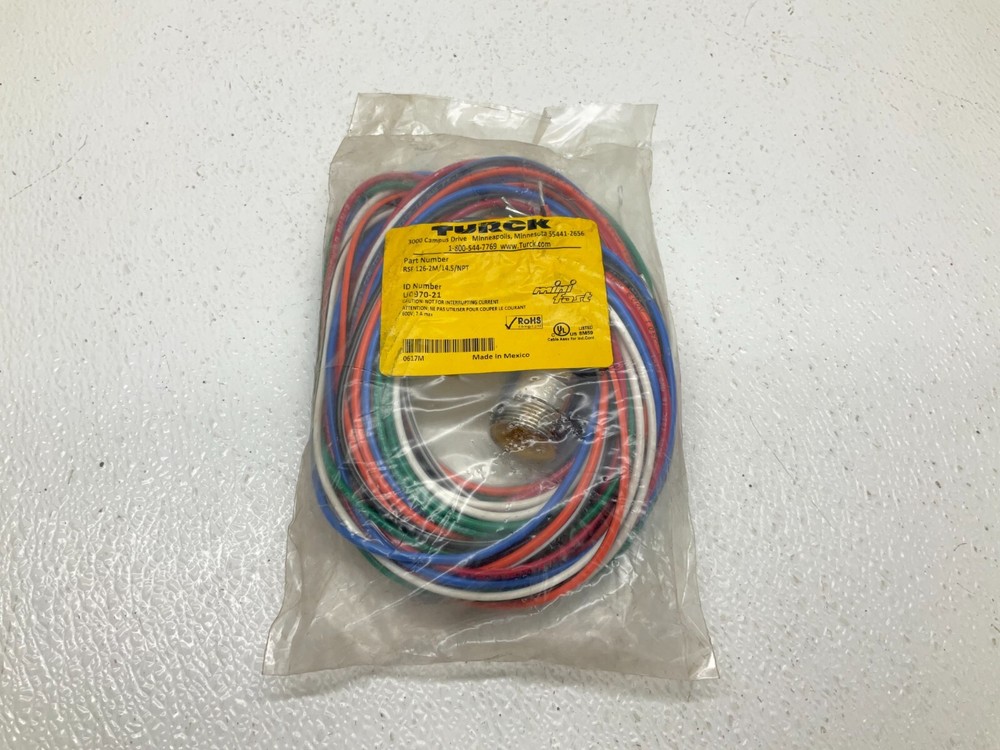 Turck RSF 126-2M/14.5/NPT Mini Fast Cordset Connector U0970-21 New (TSC)