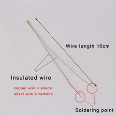 Pre-soldered Micro Litz Wired Leads Pink SMD LED 0603 + Resistor