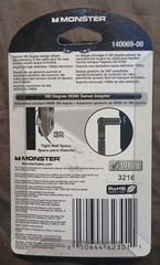 NIB • MONSTER 180 DEGREE HDMI SWIVEL ADAPTER • 1080P • ITEM #140069-00
