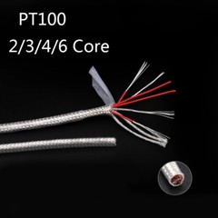 Shielded Signal Cable PT100 Compensation Wire PTFE Silvered Copper 2/3/4/6 Core