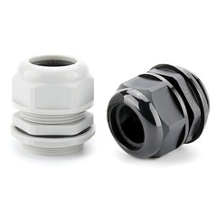 CABLE GLAND IP68 WATERPROOF BLACK NYLON COMPRESSION LOCKNUT WHITE & BLACK M8-M72