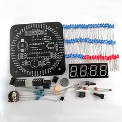 DIY Rotating LED Electronic Digital Clock Kit Learning Board DC5V DS1302 + SheH1