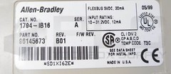 LOT OF 2 ALLEN BRADLEY 1794-IB16 /A INPUT MODULE 5VDC