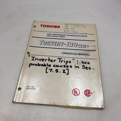 OPERATION MANUAL Toshiba Transistor Inverter – Tosvert 130G2+