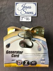 3-Ft. 10-Guage Generator Adapter Cord 01934 New 33524 T96