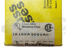NEW LOT OF 4 BUSSMANN IR10KA300VAC FUSE 300V