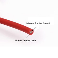 UL3239 22~14AWG DC Silicone High Voltage Cable Flexible Tinned Copper Wire 6KV