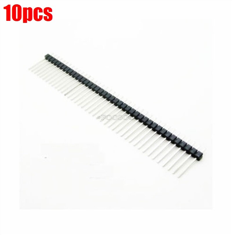 10Pcs 1X40 40Pin 2.54MM 19Mm Long Single Row Male Breakable Pin Header ve