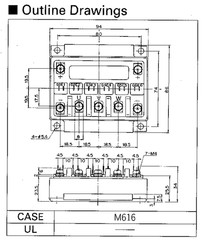 FUJI ELECTRIC – 6MBI25L-120 – Transistor, IGBT, 25A,1200V, N-Channel, New